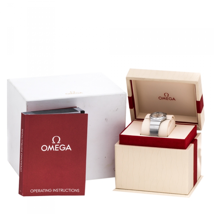 Pre Owned Omega Silver Stainless Steel Constellation 123.10.27.60.02.001 Women's Wristwatch 27 mm