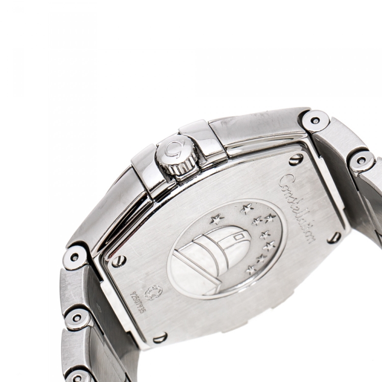Pre Owned Omega Silver Stainless Steel Constellation 123.10.27.60.02.001 Women's Wristwatch 27 mm