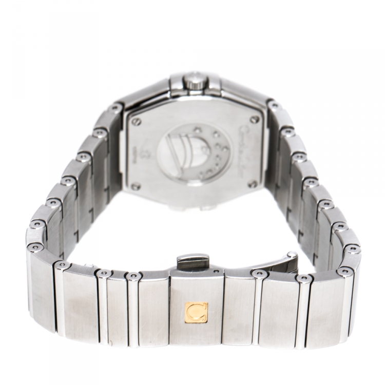 Pre Owned Omega Silver Stainless Steel Constellation 123.10.27.60.02.001 Women's Wristwatch 27 mm