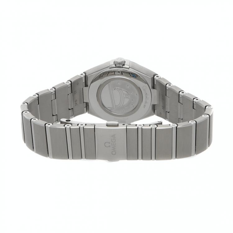 Pre Owned Omega Silver Stainless Steel Constellation Manhattan 131.10.28.60.02.001 Women's Wristwatch 28 MM