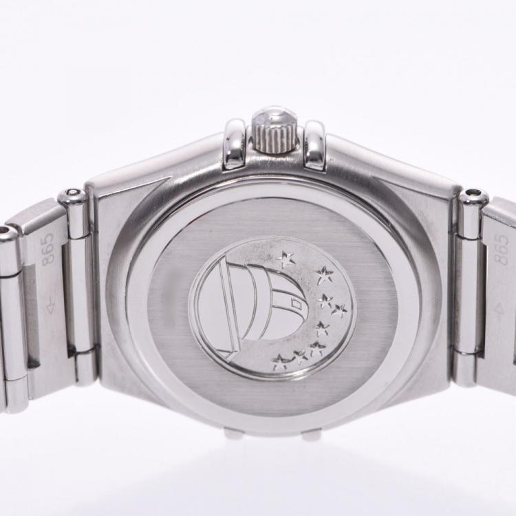 Pre Owned Omega White Stainless Steel Constellation Quartz Women's Wristwatch 26 MM