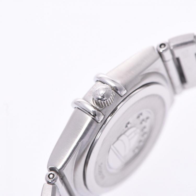 Pre Owned Omega White Stainless Steel Constellation Quartz Women's Wristwatch 26 MM