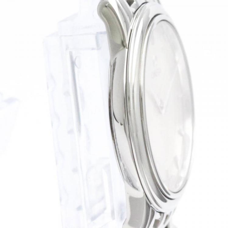 Pre Owned Omega Silver Stainless Steel De Ville Prestige 4570.31 Quartz Women's Wristwatch 22 mm