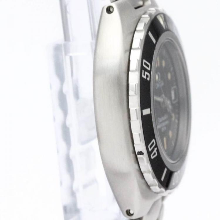 مملوكة مسبقًا Omega Black Stainless Steel Seamaster Professional 2880.50 Quartz Women's Wristwatch 30 mm