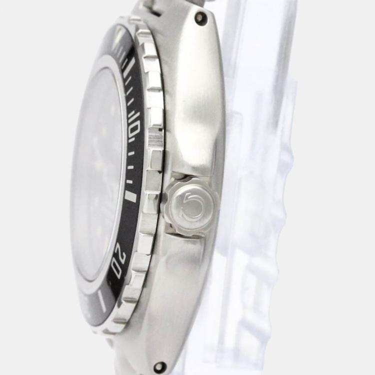مملوكة مسبقًا Omega Black Stainless Steel Seamaster Professional 2880.50 Quartz Women's Wristwatch 30 mm