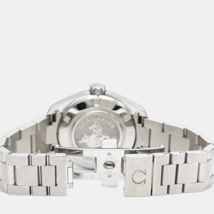 Pre Owned Omega Silver Stainless Steel Seamaster Aqua Terra 231.10.30.61.02.001 Quartz Women's Wristwatch 30 mm