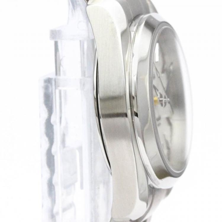 Pre Owned Omega Silver Stainless Steel Seamaster Aqua Terra 231.10.30.61.02.001 Quartz Women's Wristwatch 30 mm