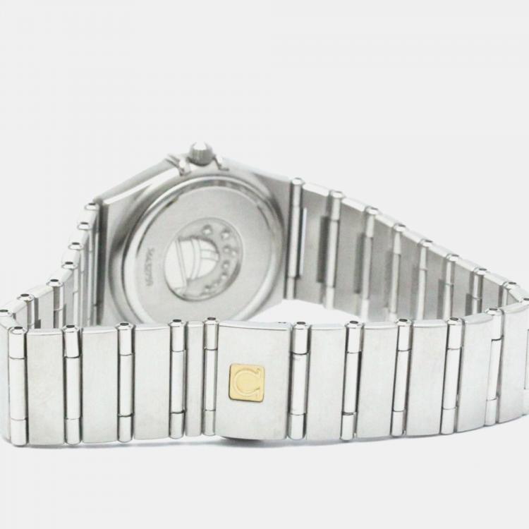 Pre Owned Omega Silver Stainless Steel Constellation Quartz Women's Wristwatch 25 mm