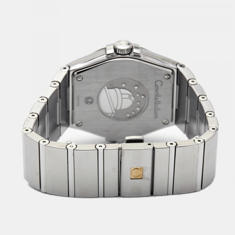 Pre Owned Omega Black Stainless Steel Constellation 123.10.35.60.01.001 Men 's Wristwatch 35mm