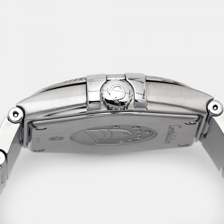 Pre Owned Omega Black Stainless Steel Constellation 123.10.35.60.01.001 Men 's Wristwatch 35mm