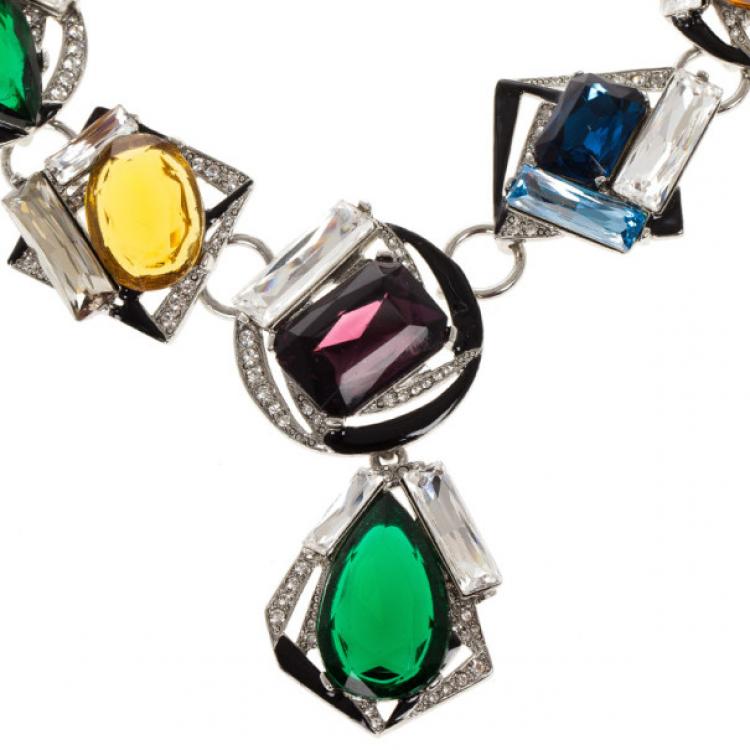 Pre Owned Oscar de la Renta Swarovski Crystal Necklace