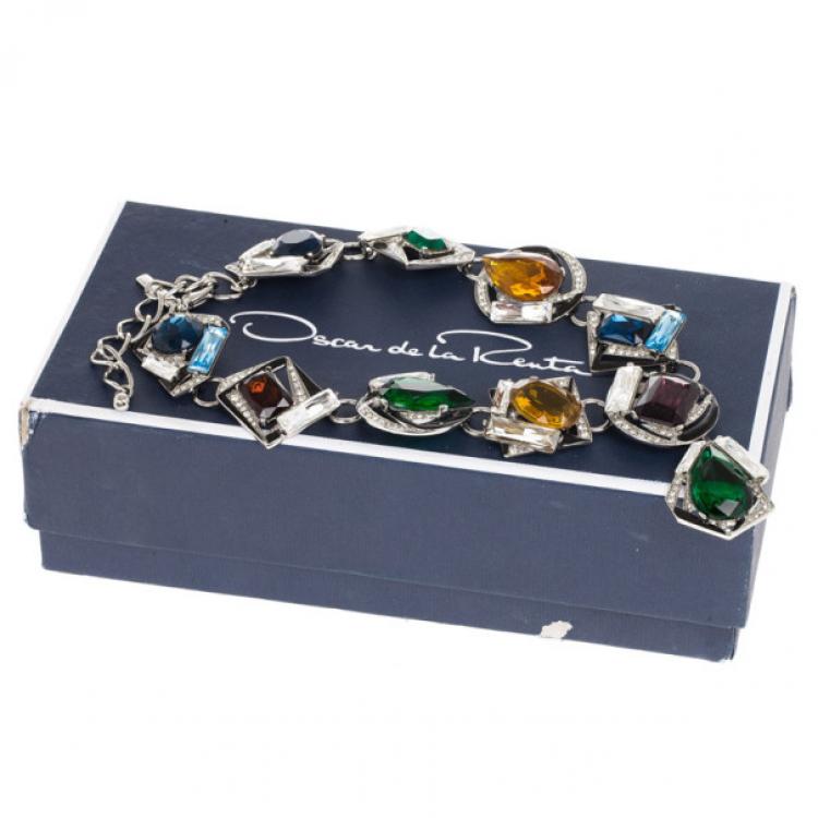 Pre Owned Oscar de la Renta Swarovski Crystal Necklace