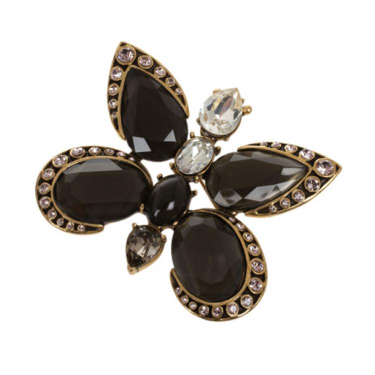 Pre Owned Oscar de la Renta Butterfly Brooch
