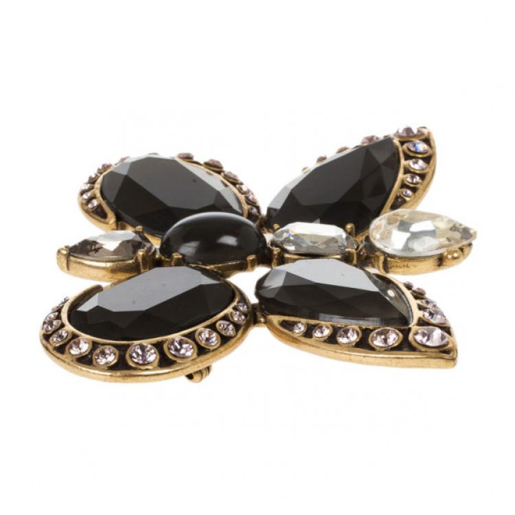 Pre Owned Oscar de la Renta Butterfly Brooch