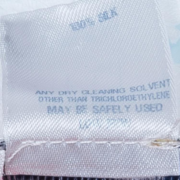 Pre Owned Oscar de la Renta Red Silk Bow Top S