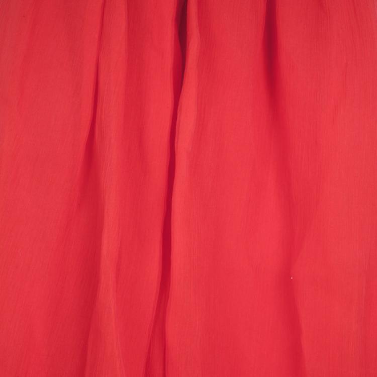 Pre Owned Oscar de la Renta Red Resort 2013 Evening Gown S