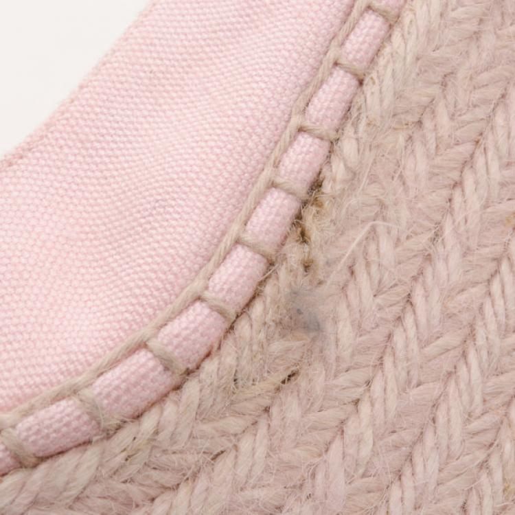 Pre Owned Oscar De La Renta Pink Paloma Pointed Toe Espadrille Size 38
