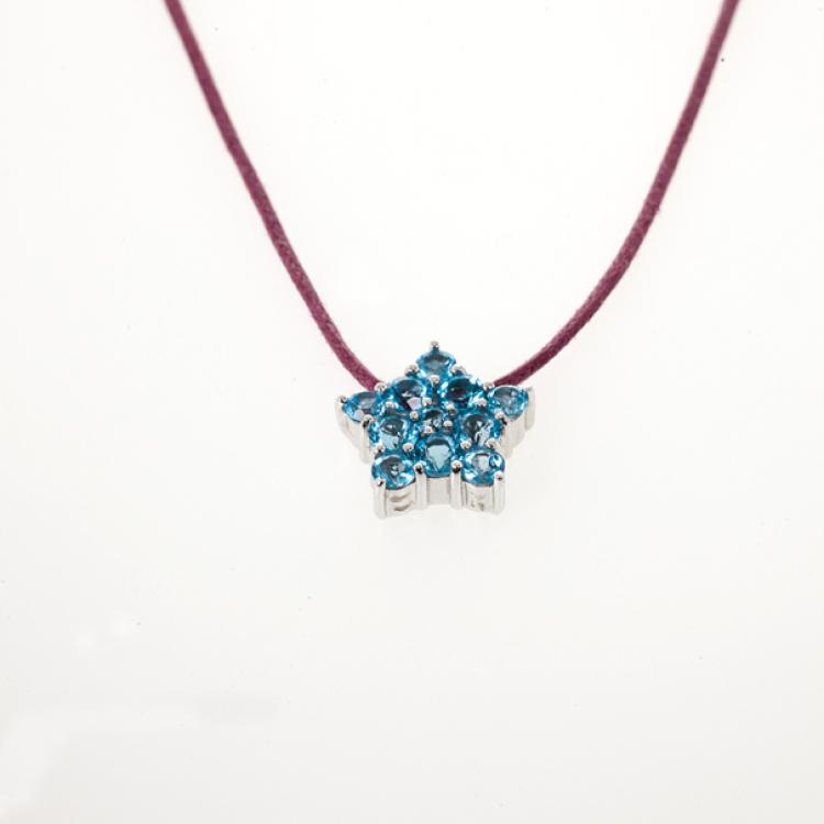 Pre Owned Pasquale Bruni Blue Topaz Star Pendant