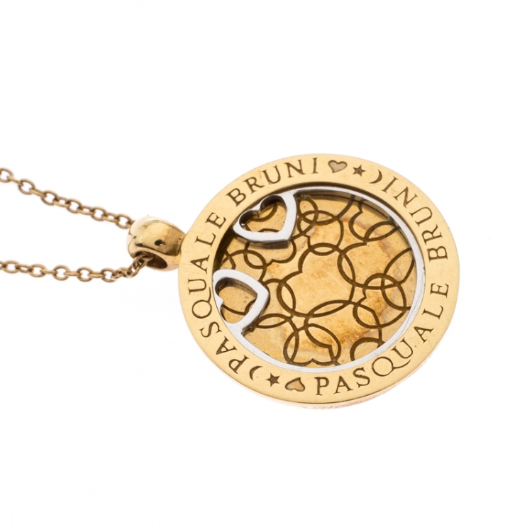 Pre Owned Pasqual Bruni Yellow Cabochon Diamond 18k Yellow Gold Pendant Necklace 