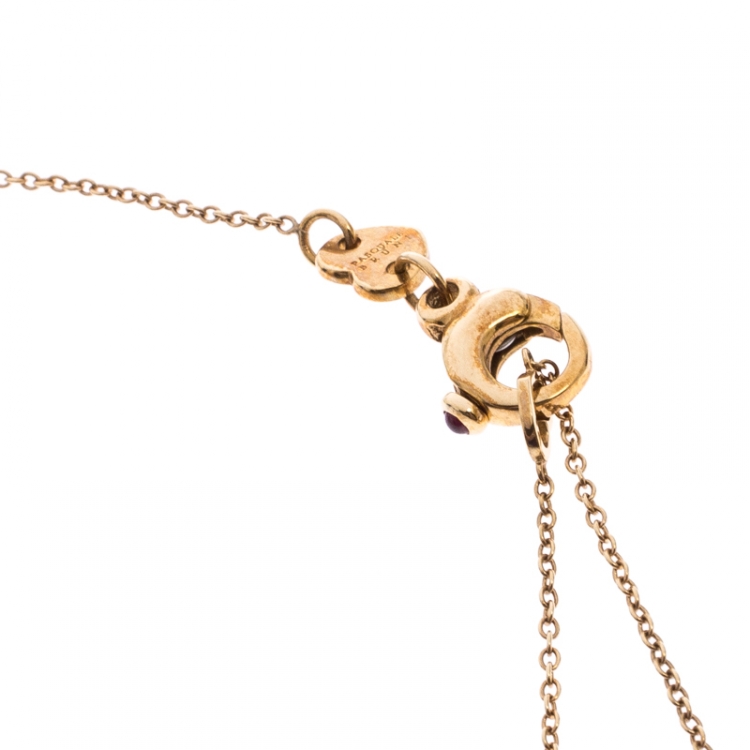 Pre Owned Pasqual Bruni Yellow Cabochon Diamond 18k Yellow Gold Pendant Necklace 