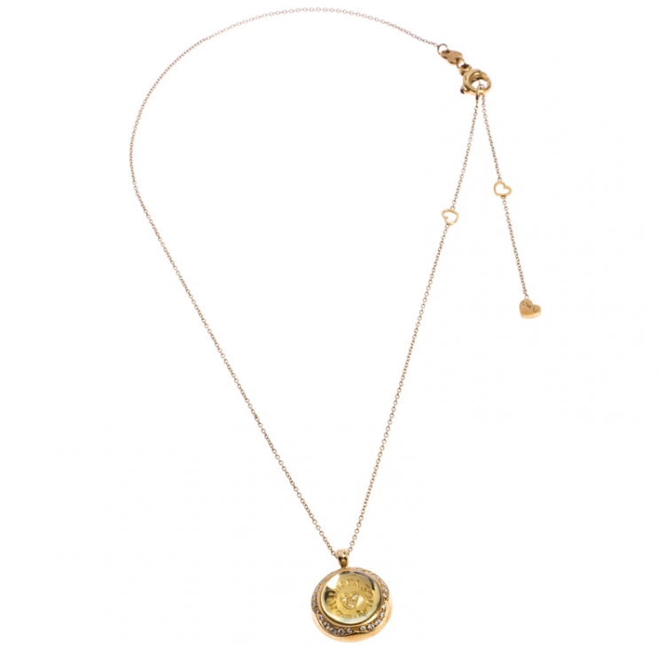 Pre Owned Pasqual Bruni Yellow Cabochon Diamond 18k Yellow Gold Pendant Necklace 