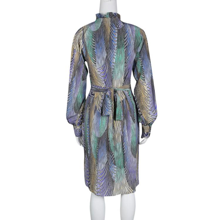 Pre Owned Paul & Joe Multicolor Graphic Print Comedie Wrap Dress L