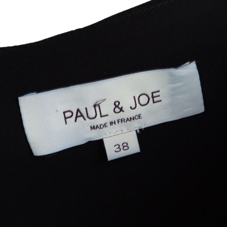 Pre Owned Paul and Joe Navy Blue Front Tie Detail Grives Maxi Dress M