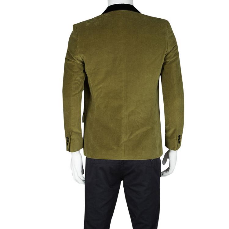 مملوكة مسبقًا Paul and Joe Mustard Contrast Silk Lapel Kazoar Blazer L