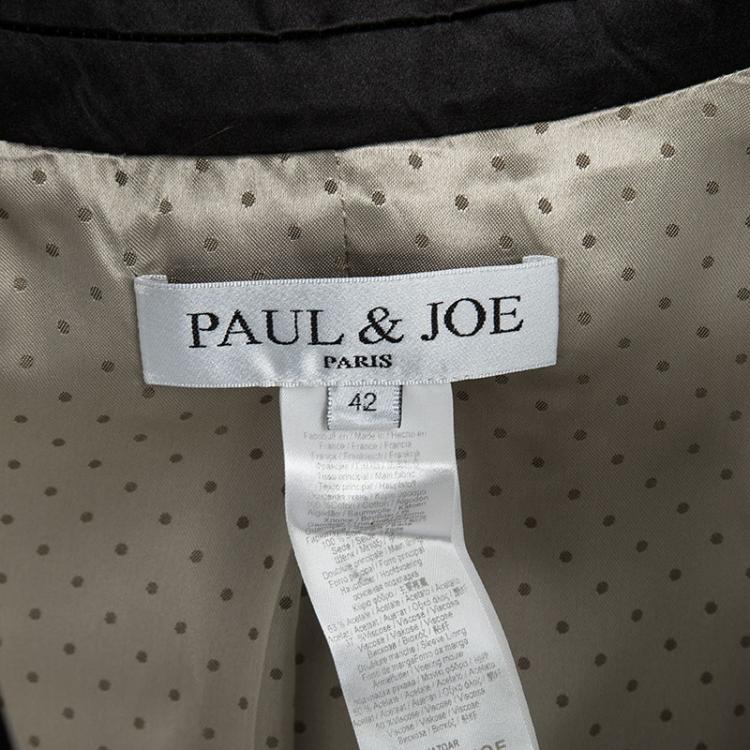 مملوكة مسبقًا Paul and Joe Mustard Contrast Silk Lapel Kazoar Blazer L