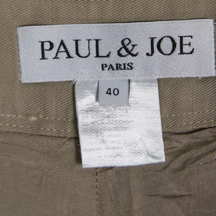 Pre Owned Paul & Joe Beige Pleated High Waist Shorts M