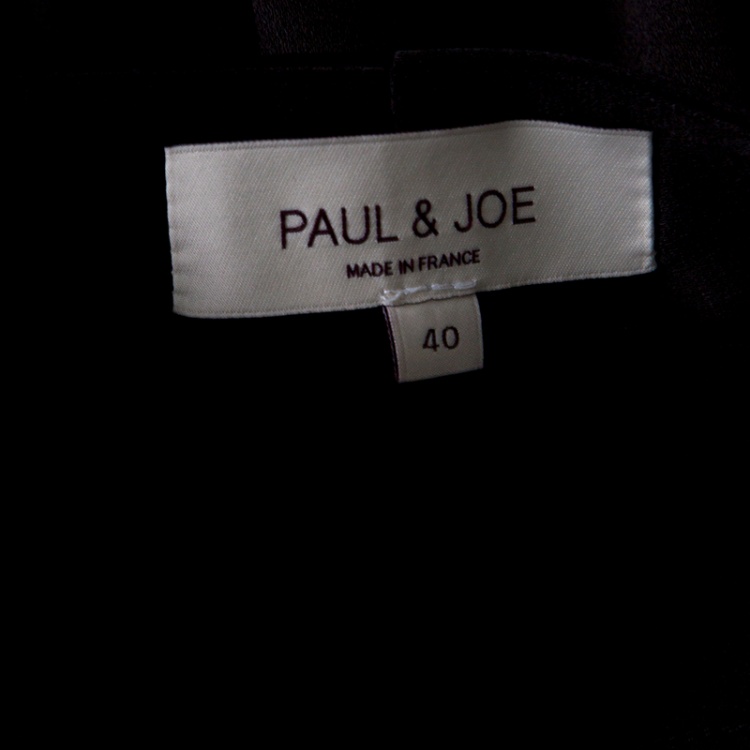 Pre Owned Paul and Joe Black Satin Double Waist Band Detail Shorts M