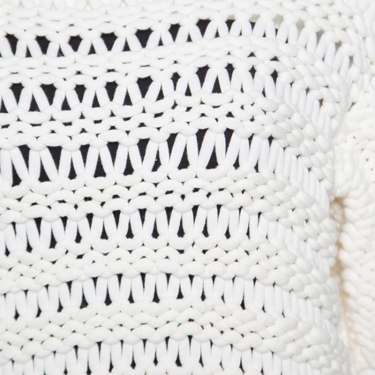 Pre Owned Paul and Joe Off White Chunky Open Knit Oversized Top M