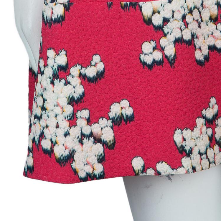 Pre Owned Paul and Joe Pink Floral Print Short Sleeve Shift Dress L
