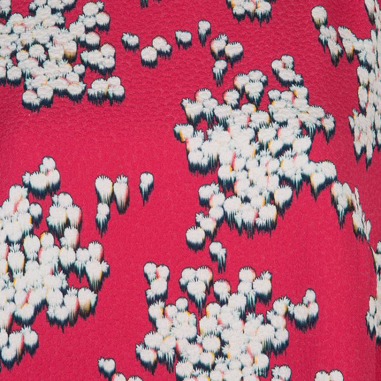 Pre Owned Paul and Joe Pink Floral Print Short Sleeve Shift Dress L
