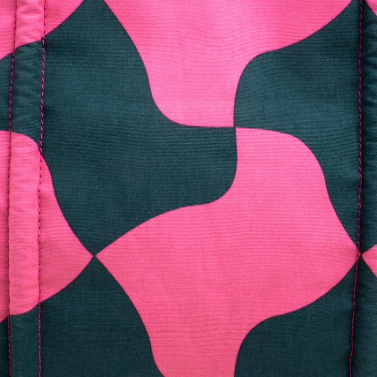 Pre Owned Paule Ka Pink/Green Canvas Printed Tote
