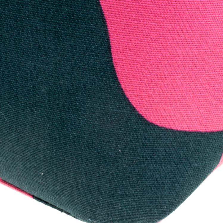 Pre Owned Paule Ka Pink/Green Canvas Printed Tote