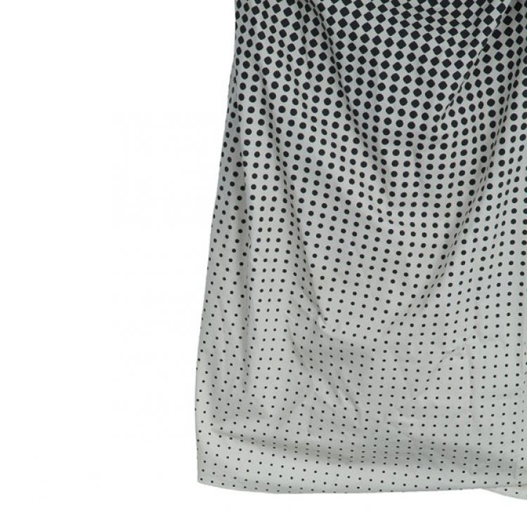Pre Owned Paule Ka Black Polka Dot Wrap Dress S