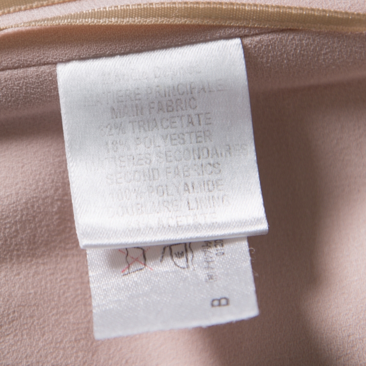 Pre Owned Paule Ka Blush Pink Tulle Strap Bow Detail Sleeveless Gown XL