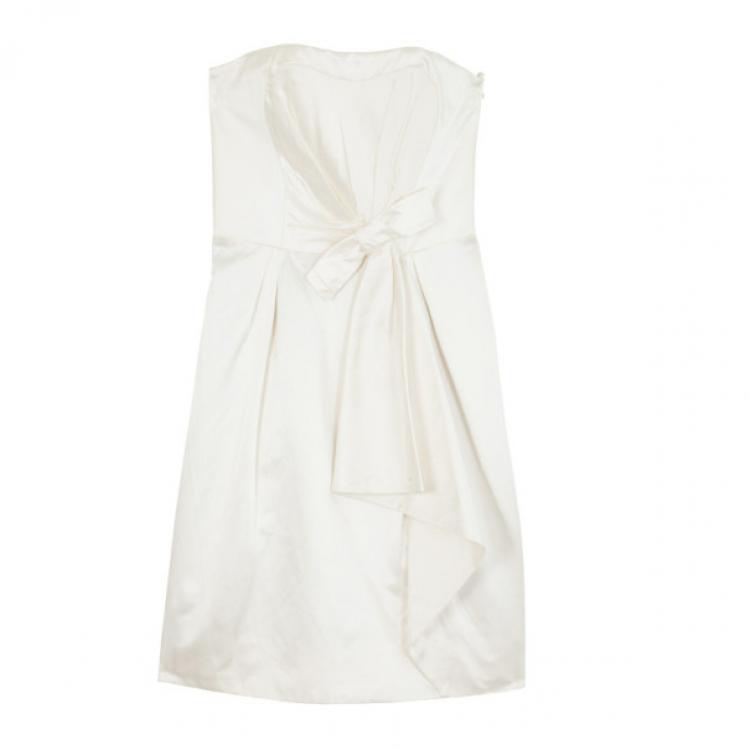 Pre Owned Paule Ka Cream Bolero & Dress Set M