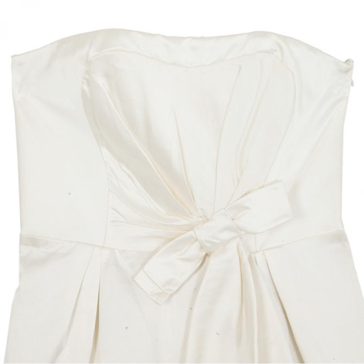Pre Owned Paule Ka Cream Bolero & Dress Set M