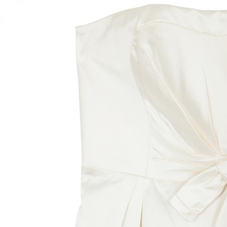 Pre Owned Paule Ka Cream Bolero & Dress Set M