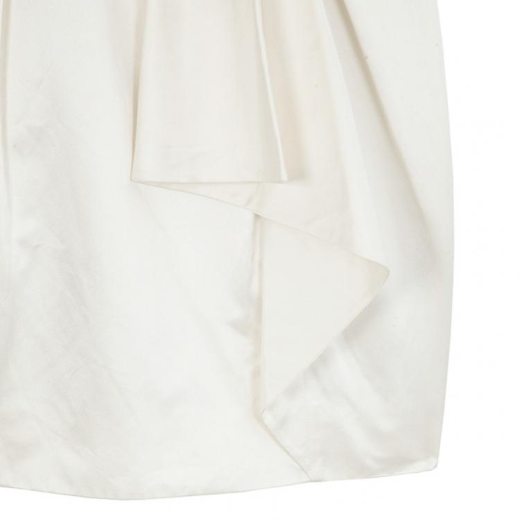 Pre Owned Paule Ka Cream Bolero & Dress Set M
