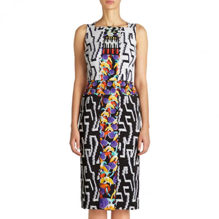 Pre Owned Peter Pilotto Kia Printed Knee-Length Dress L