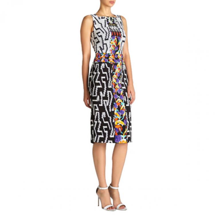 Pre Owned Peter Pilotto Kia Printed Knee-Length Dress L