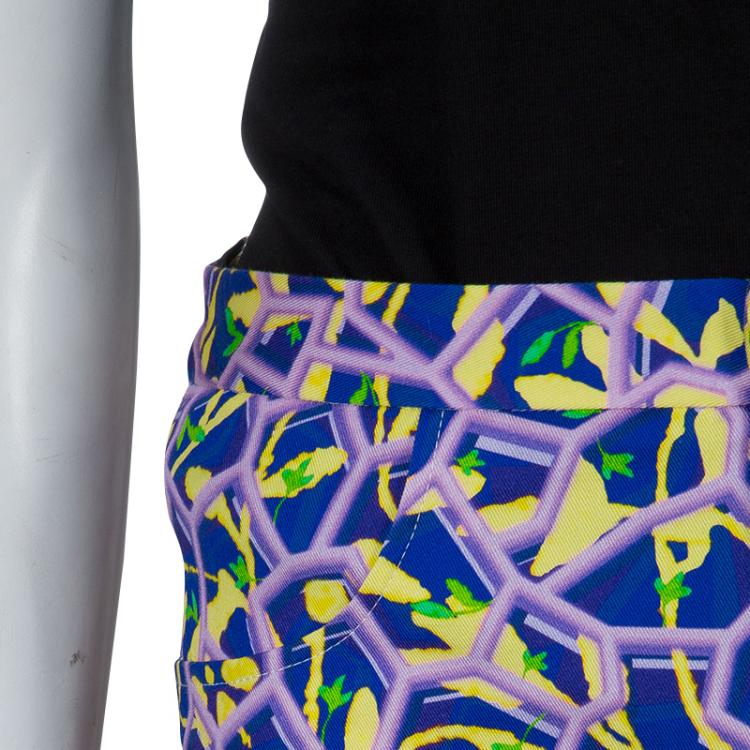 Pre Owned Peter Pilotto Multicolor Printed Cotton Trousers S