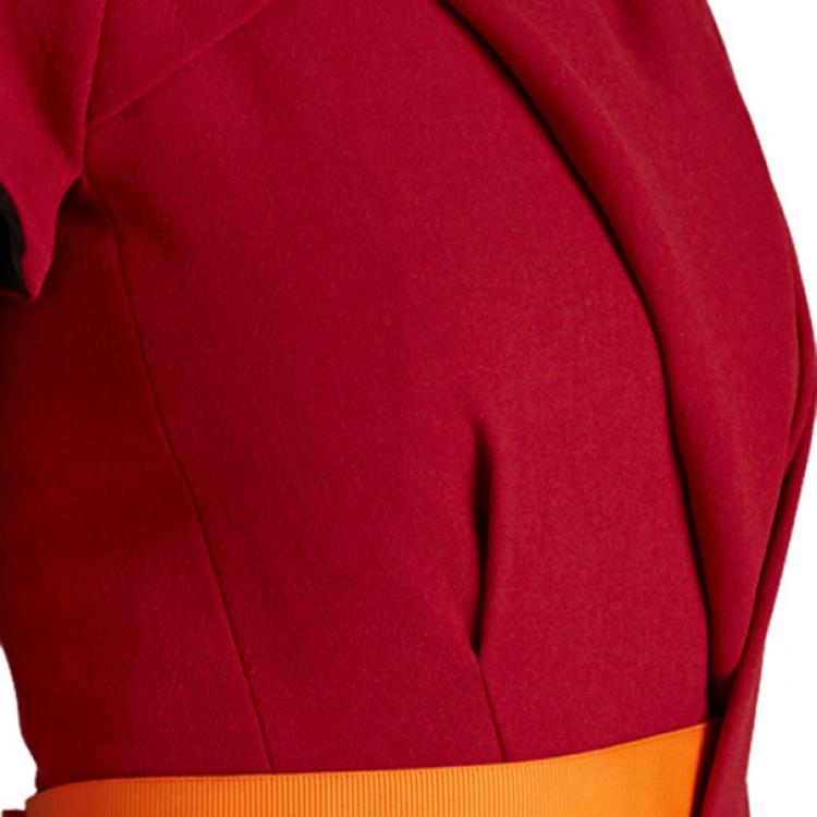 Pre Owned Peter Pilotto Burgundy Wool Midi Dress M