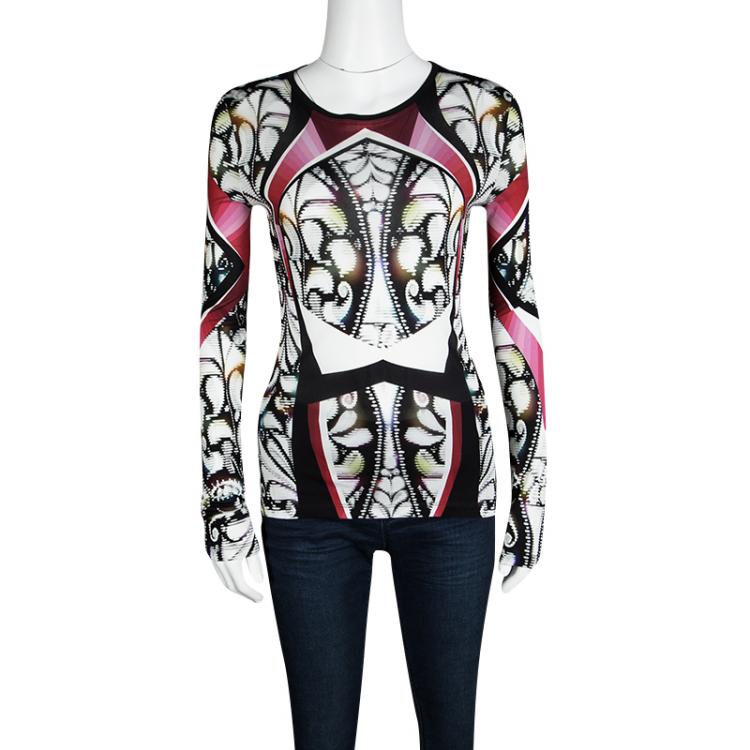 Pre Owned Peter Pilotto Multicolor Printed Long Sleeve Top S
