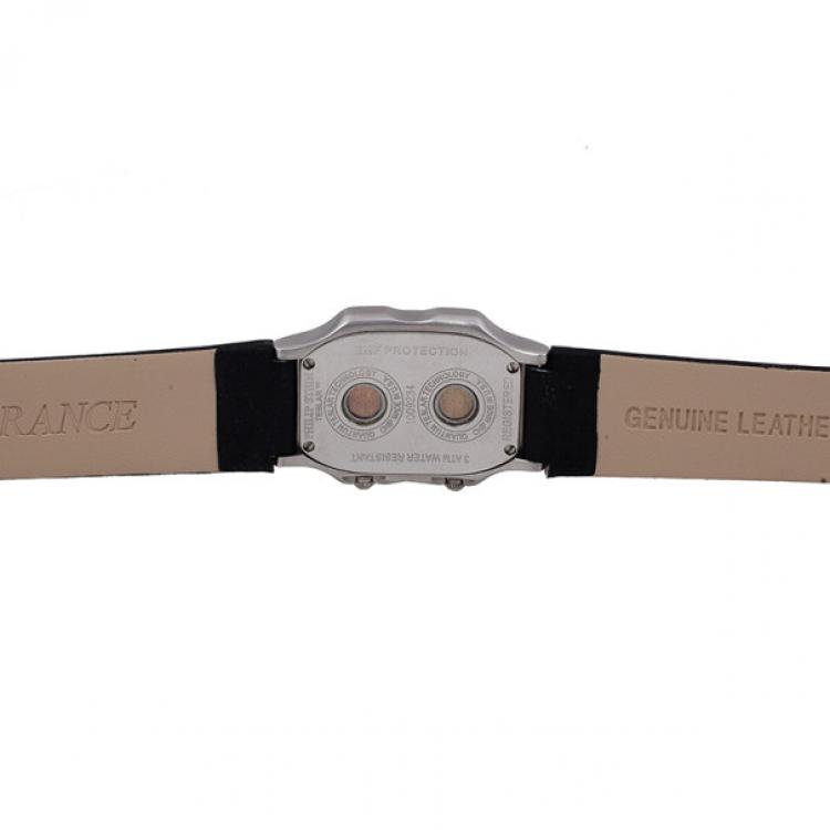 Pre Owned Philip Stein Black Stainless Steel Teslar Women's Wristwatch 27MM