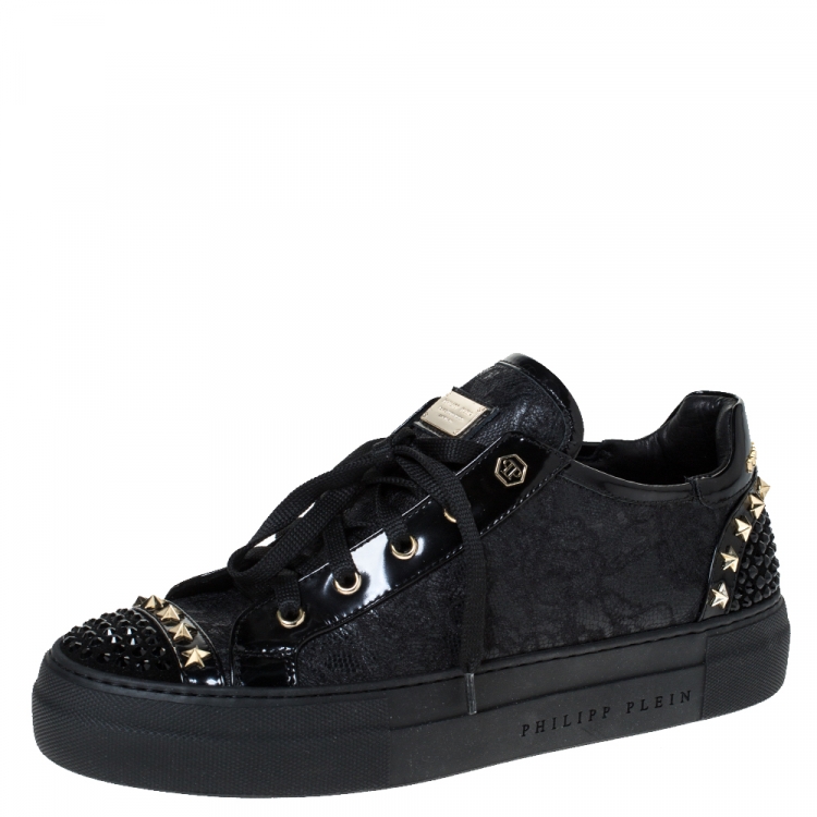 Plein Lace And Patent You" Low Top Sneakers Size 40 Philipp Plein | TLC