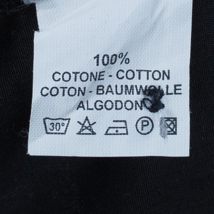 Pre Owned Philipp Plein Black Embellished Collar Shirt M